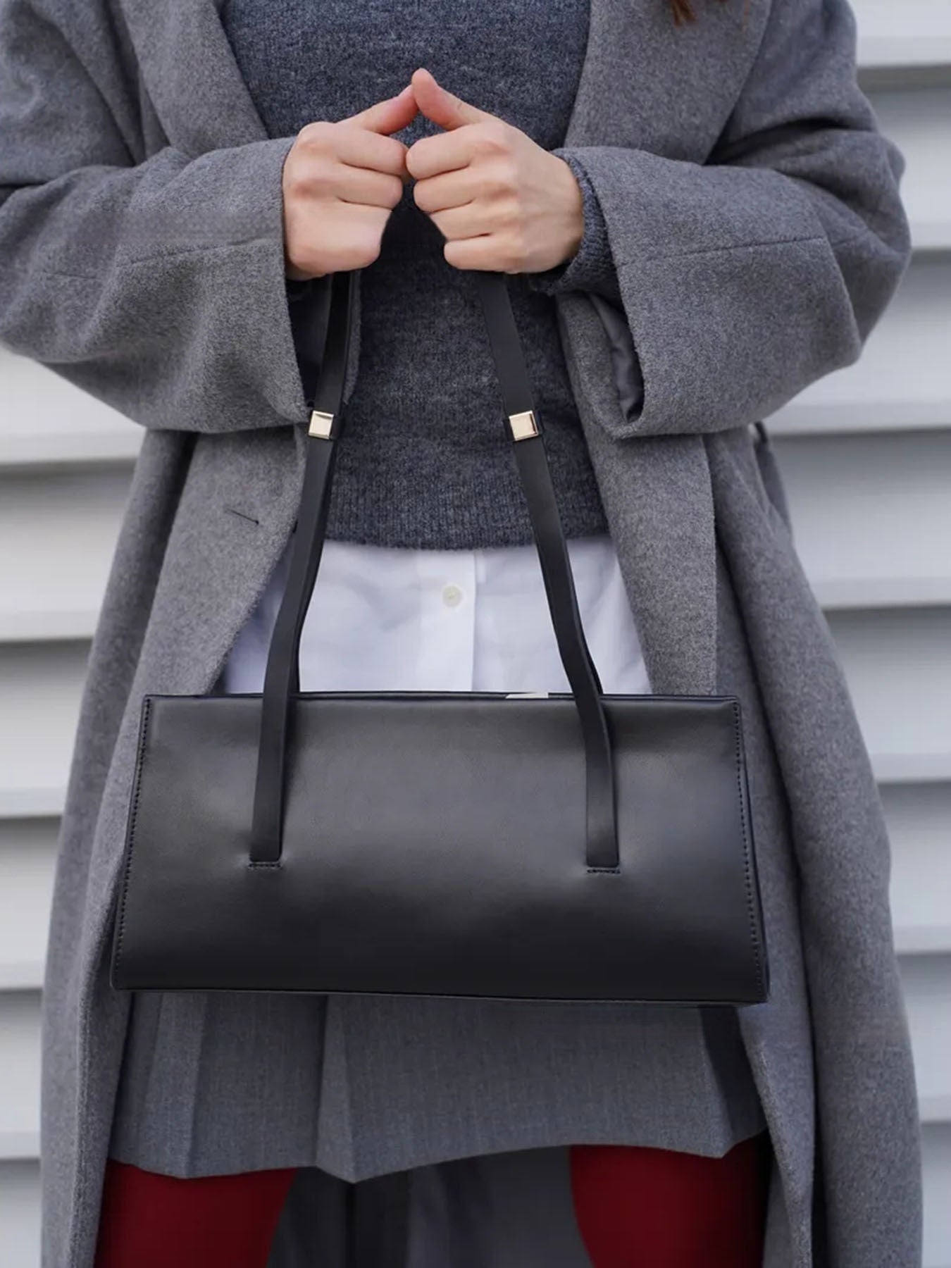 Sac bandoulière rétro chic uni de saison pour le travail