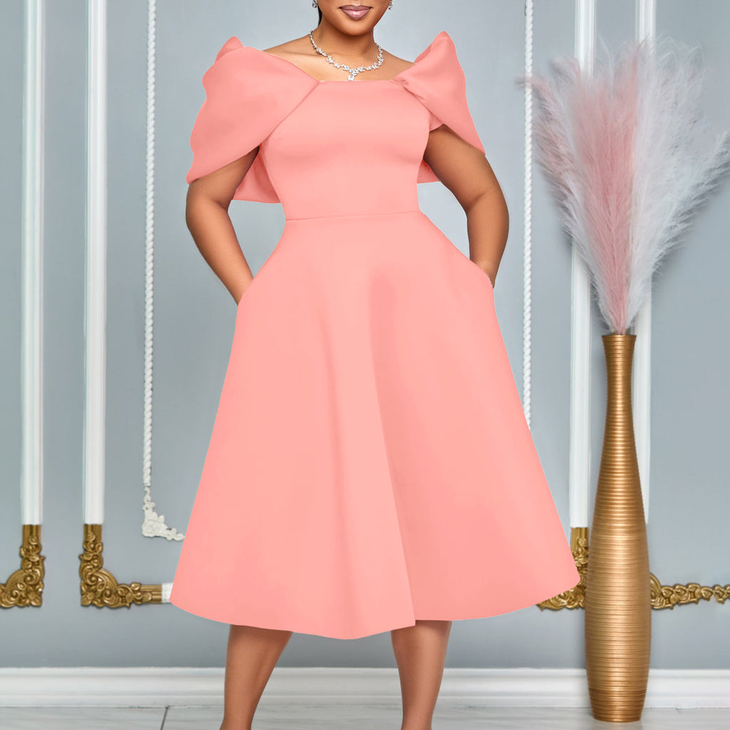 Vestido liso casual chic y depurado para mujer