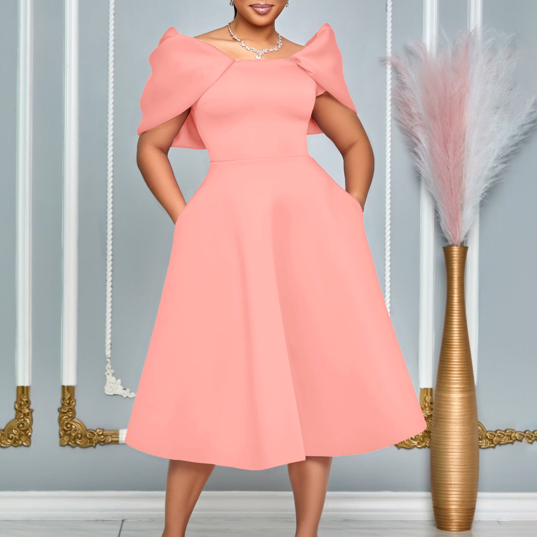 Robe unie femme casual chic épurée