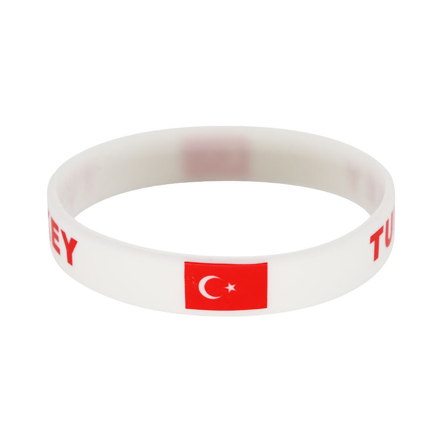Bracelet drapeau silicone unisexe – accessoire sport 20 cm, style FIFA
