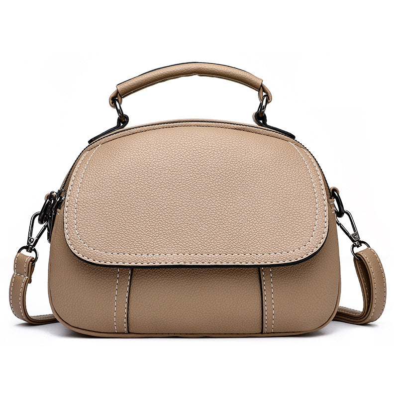 Sac bandoulière femme polyvalent rétro PU – noir/kaki/bleu usage quotidien