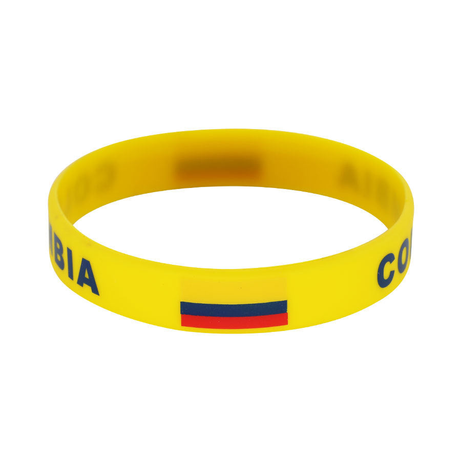 Bracelet drapeau silicone unisexe – accessoire sport 20 cm, style FIFA