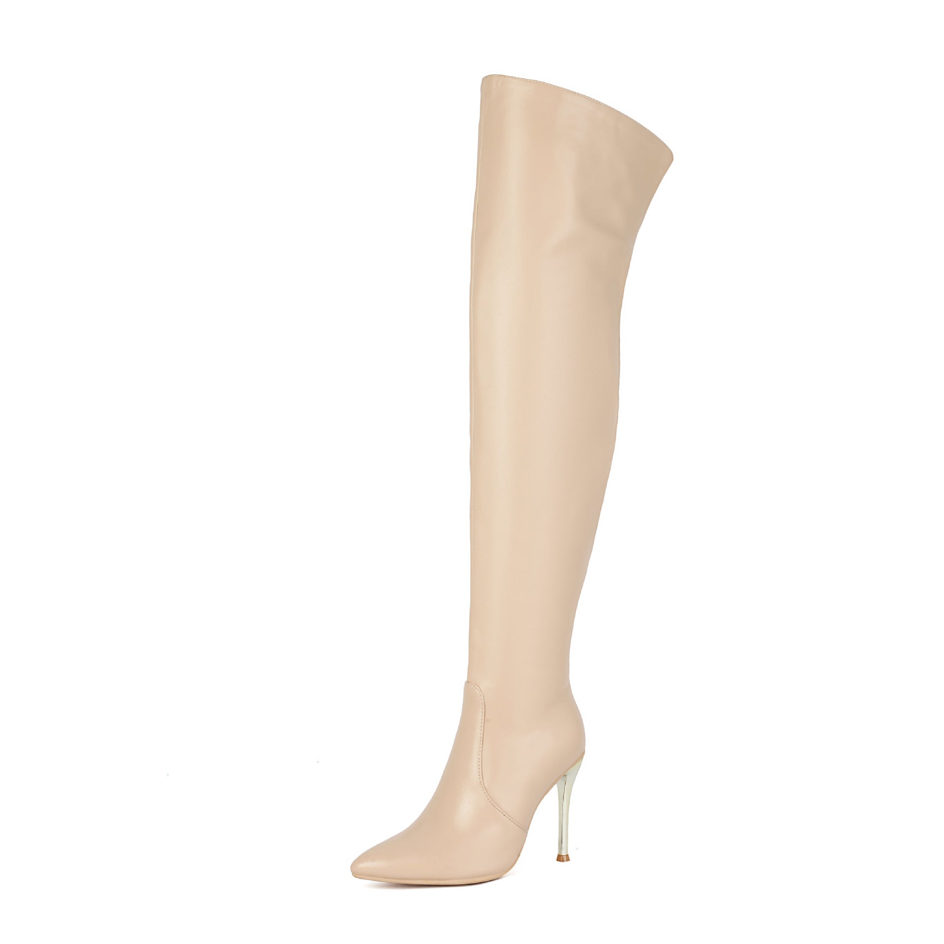 Bottes cuissardes femme bout pointu talon stiletto