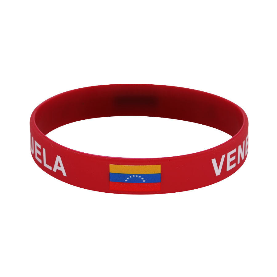 Bracelet drapeau silicone unisexe – accessoire sport 20 cm, style FIFA