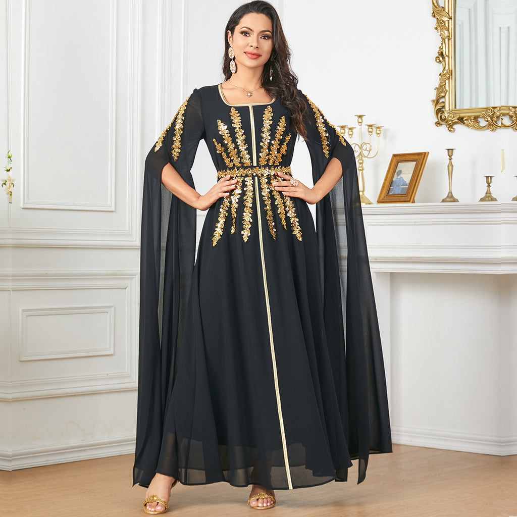 Women's Abaya Dress Long Sleeves Extra Long – Muslim Elegance