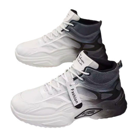Sneakers derby homme cuir synthétique color-block – lacets rehausseur