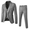 Costume 3 pièces coton gris slim fit professionnel – loisirs jusqu'à 6XL