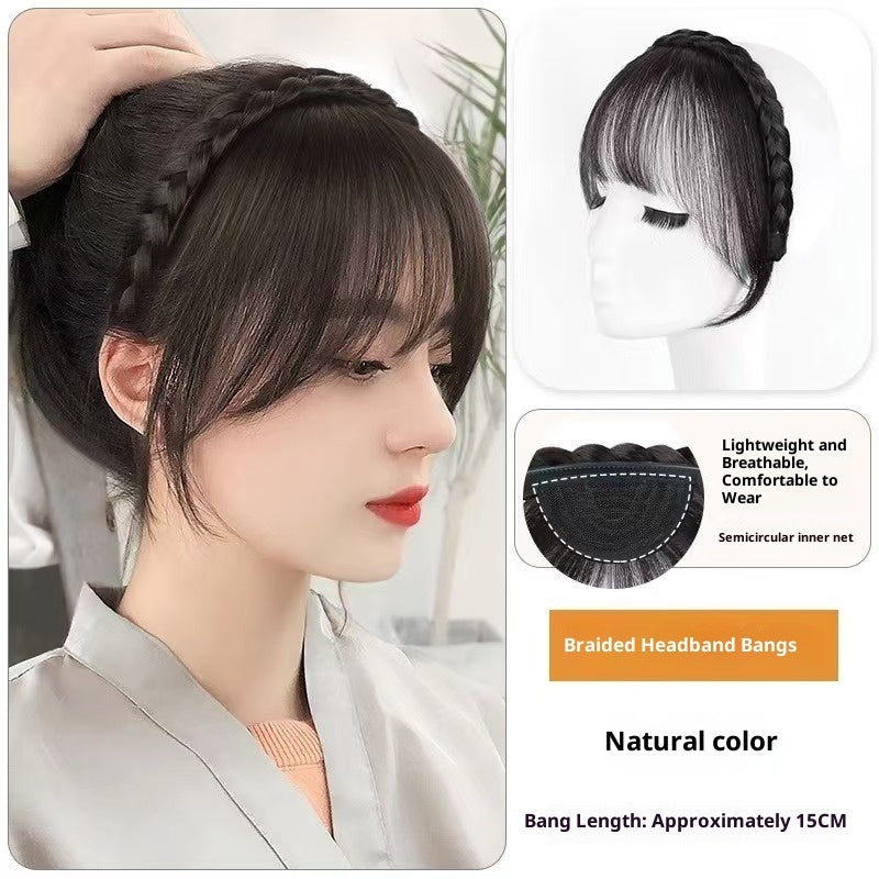 Bandes frontales frange tresse synthétique femme – fibre haute température