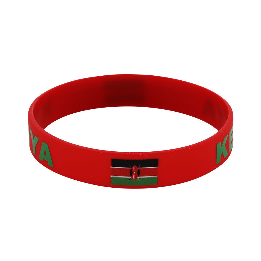 Bracelet drapeau silicone unisexe – accessoire sport 20 cm, style FIFA