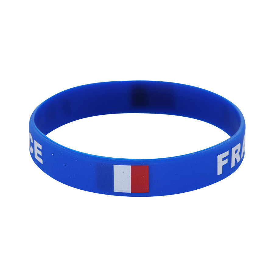 Bracelet drapeau silicone unisexe – accessoire sport 20 cm, style FIFA