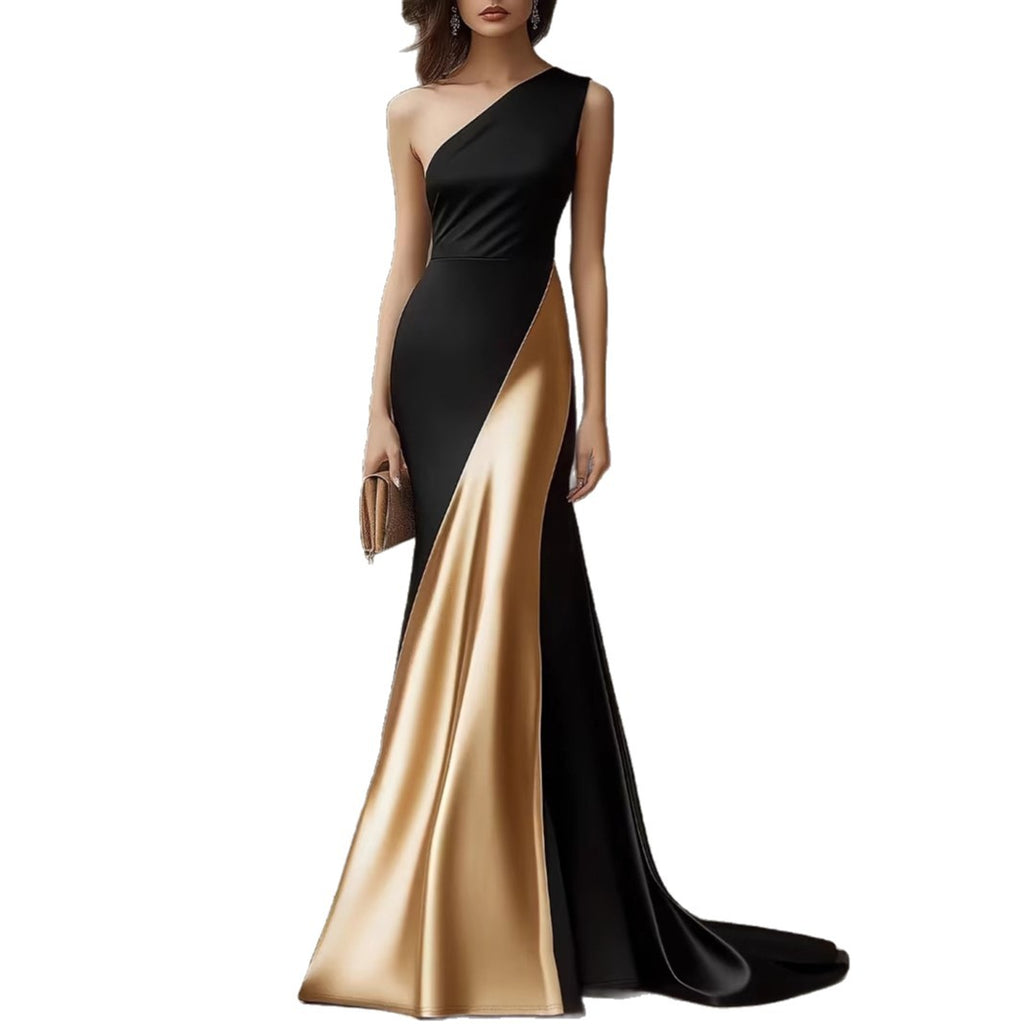 Robe en satin chic et sophistiquée femme