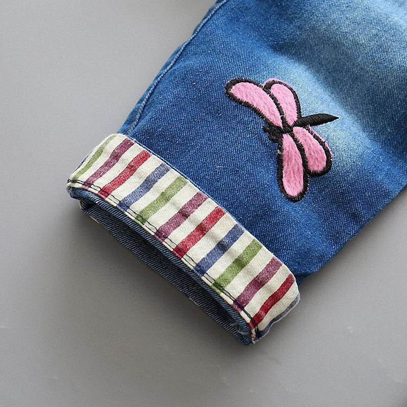 Salopettes denim unies pour petits garçons et filles.
