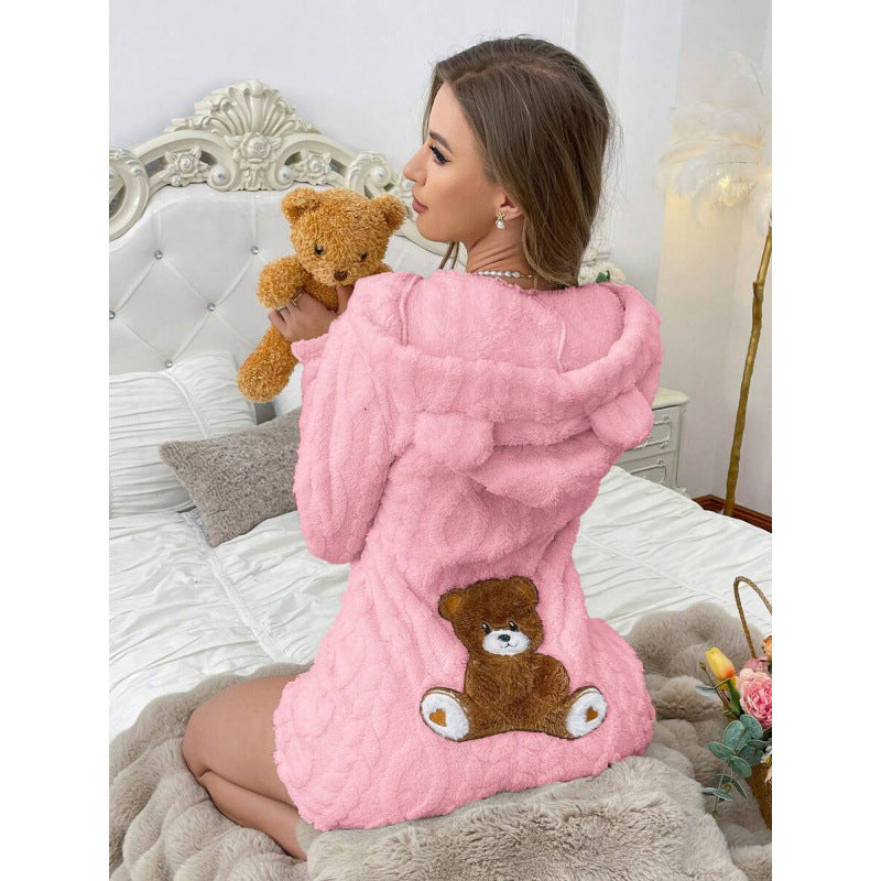VÊTEMENT DE NUIT FEMME TENDANCE – PYJAMA UNE ÉPAULE VELLOURS SUÉDÉ MAXI