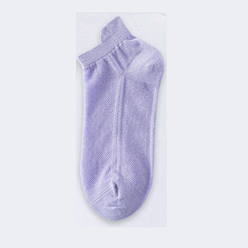 Chaussettes sport fines maille cheville femmes – polyester coton 6 couleurs