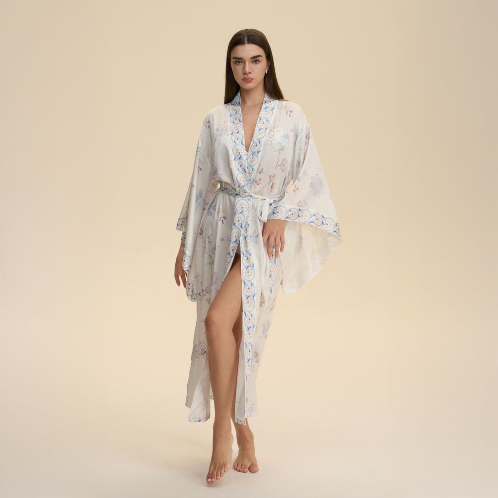 Túnica cardigan estilo kimono