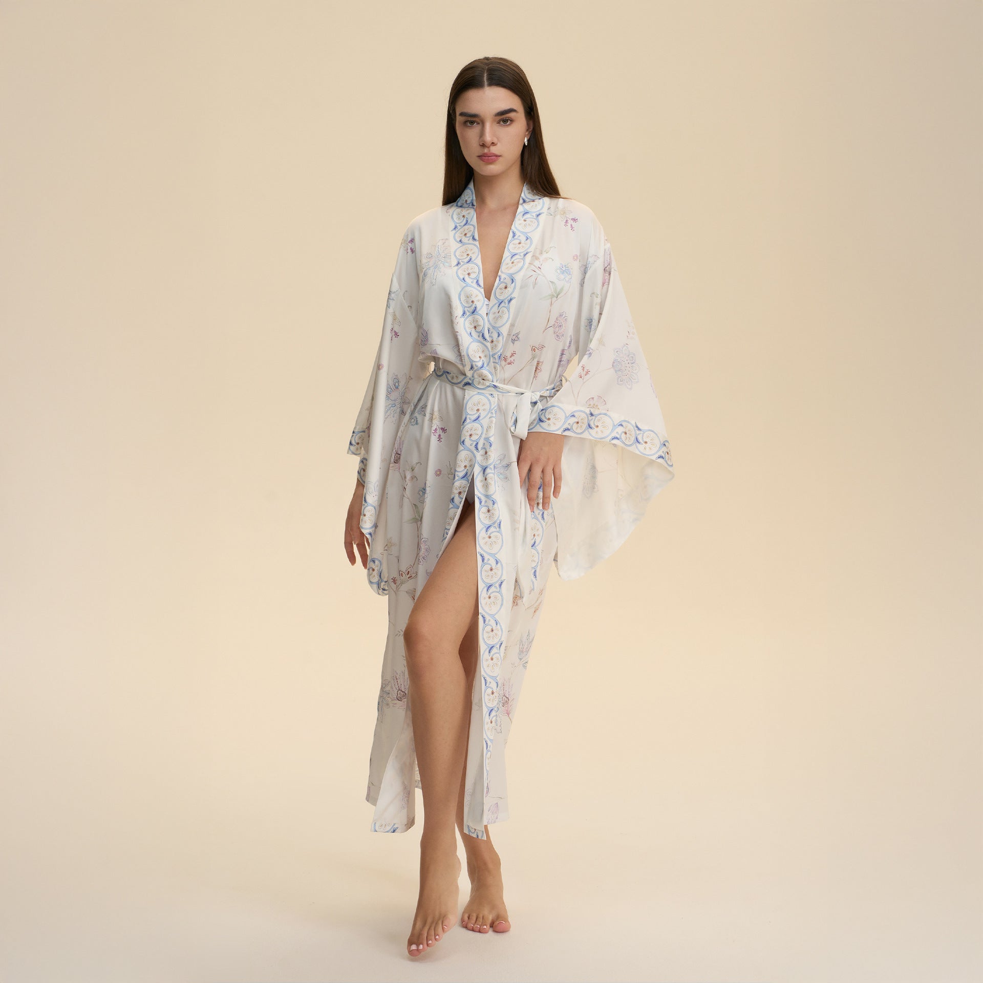 Túnica cardigan estilo kimono