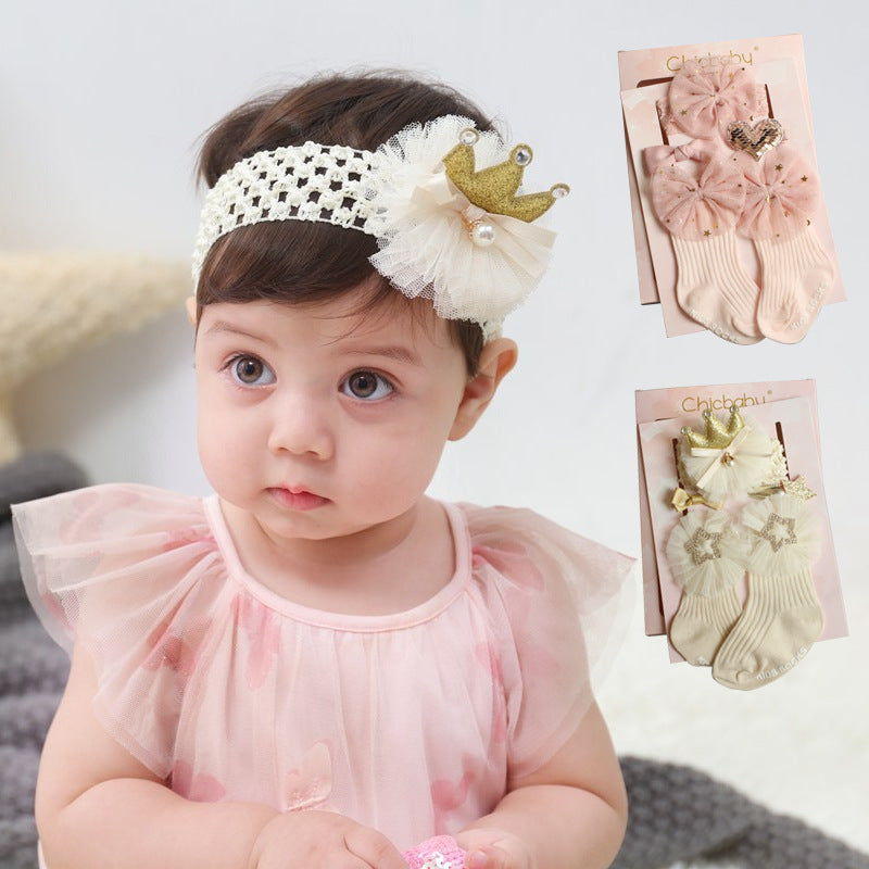 Épingles nœud dessin animé carreaux + chaussettes enfants – mignon tendance