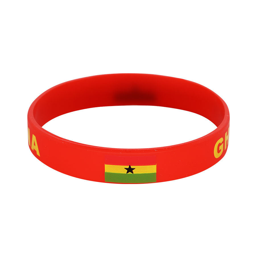 Bracelet drapeau silicone unisexe – accessoire sport 20 cm, style FIFA