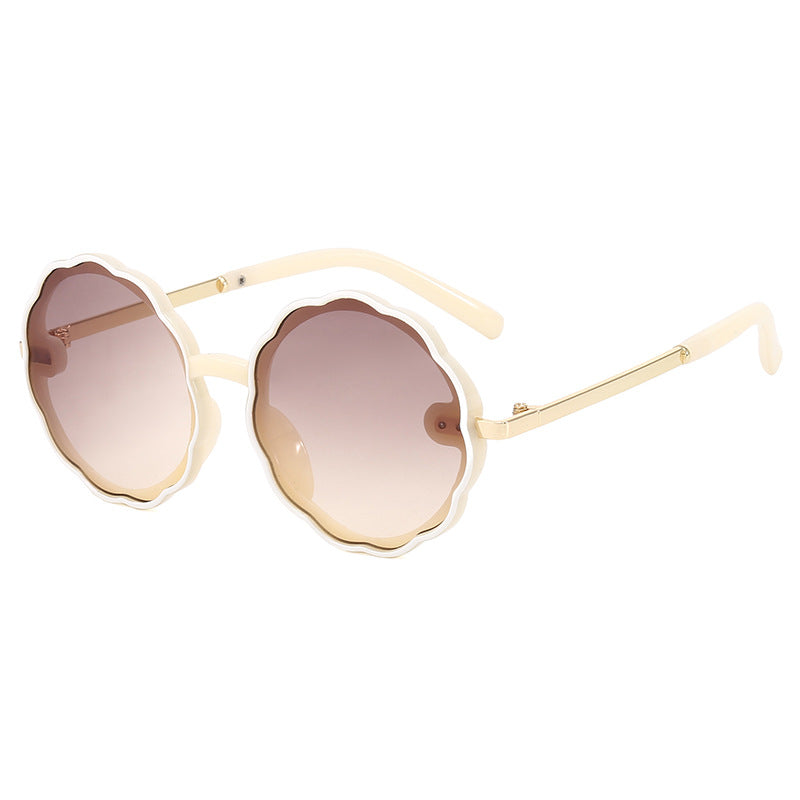 Lunettes de soleil vintage rondes cadre vague – enfants Carvose Chic