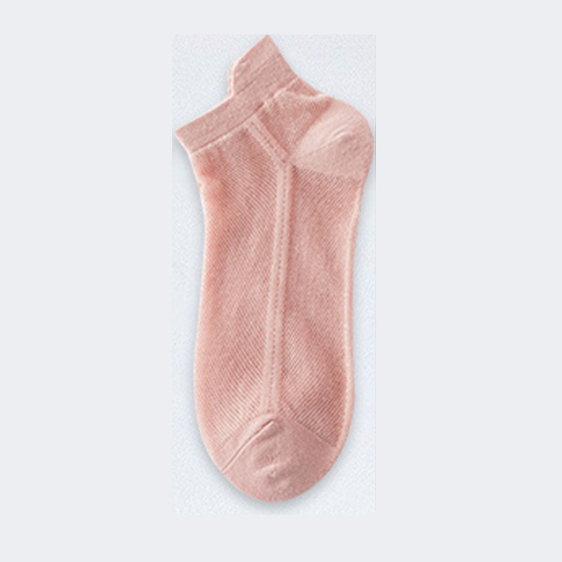 Chaussettes sport fines maille cheville femmes – polyester coton 6 couleurs