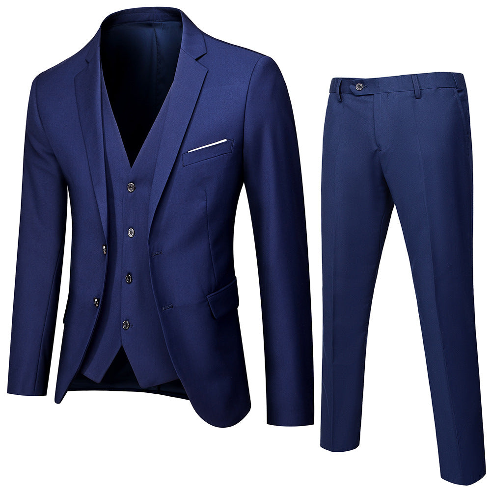 Costume 3 pièces coton gris slim fit professionnel – loisirs jusqu'à 6XL