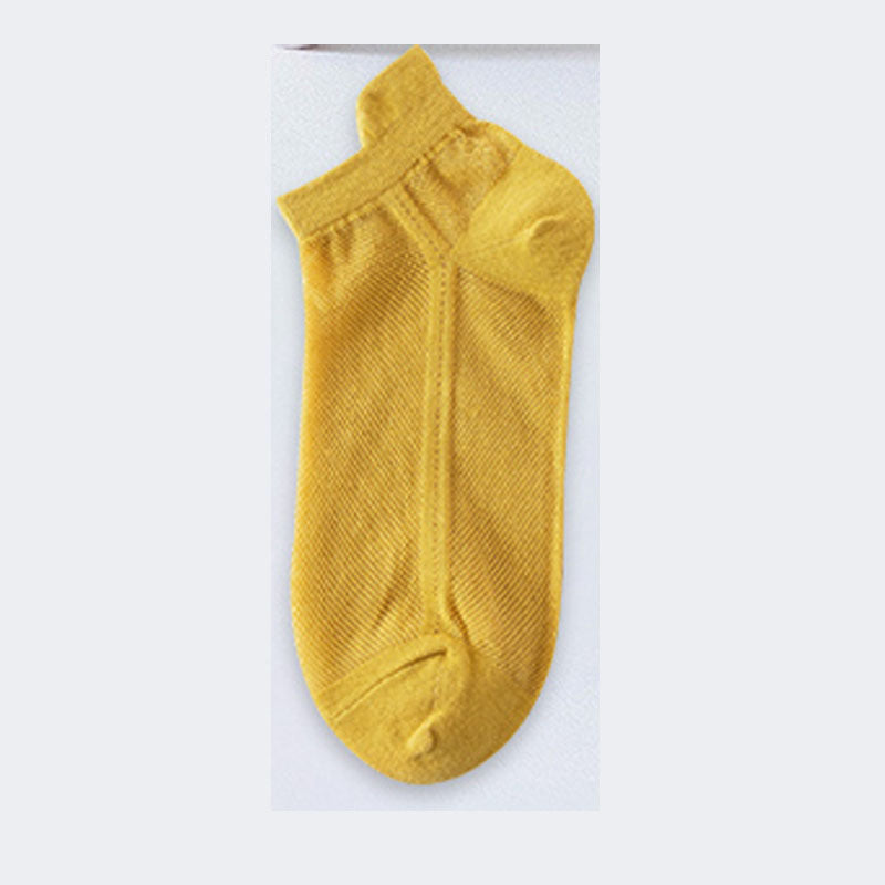 Chaussettes sport fines maille cheville femmes – polyester coton 6 couleurs