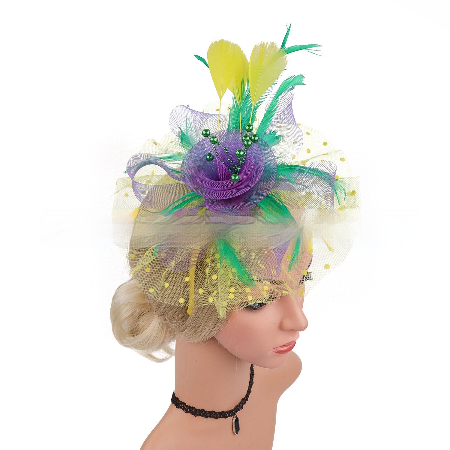 BANDEAU BILLYCOCK MAILLE MARIÉE – 35 COULEURS FLEURS FAIT MAIN