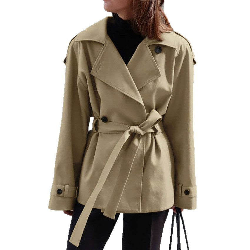MANTEAU TRENCH REVERS FEMME CEINTURÉ – LIGNE FLUIDE CHIC ÉLÉGANT URBAIN