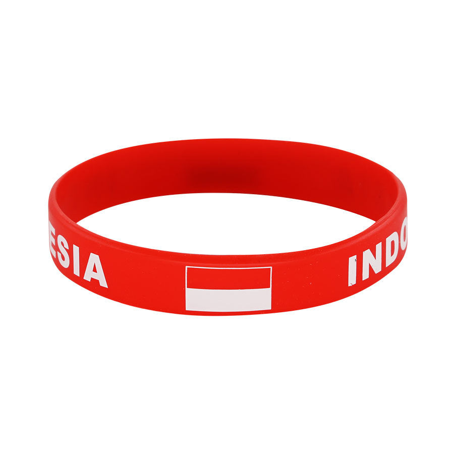 Bracelet drapeau silicone unisexe – accessoire sport 20 cm, style FIFA