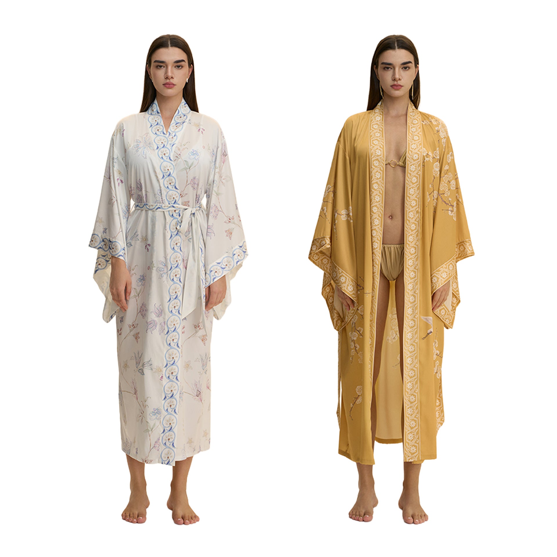 Túnica cardigan estilo kimono