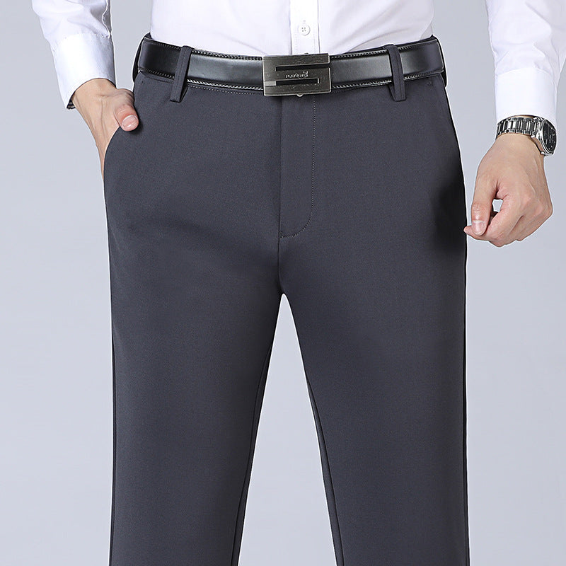 Pantalons casual business stretch coupe droite homme – Élégance flexible