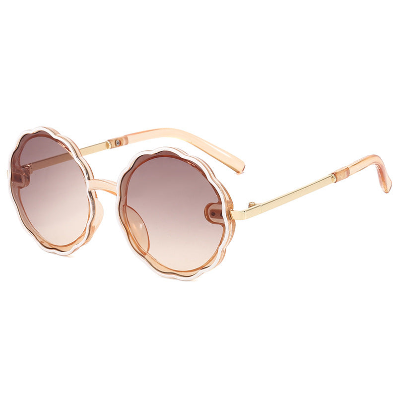 Lunettes de soleil vintage rondes cadre vague – enfants Carvose Chic