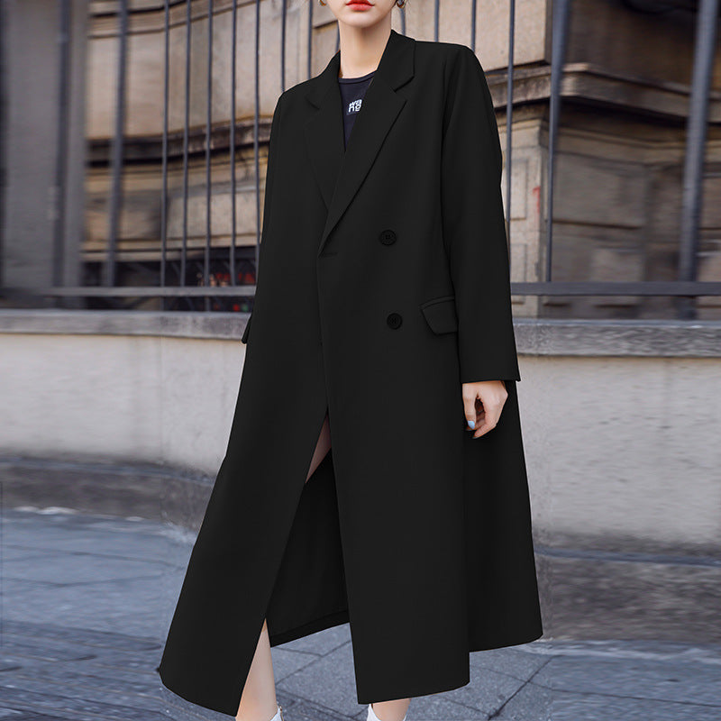 Blazer oversize long taille forte femme, confortable et élégant.