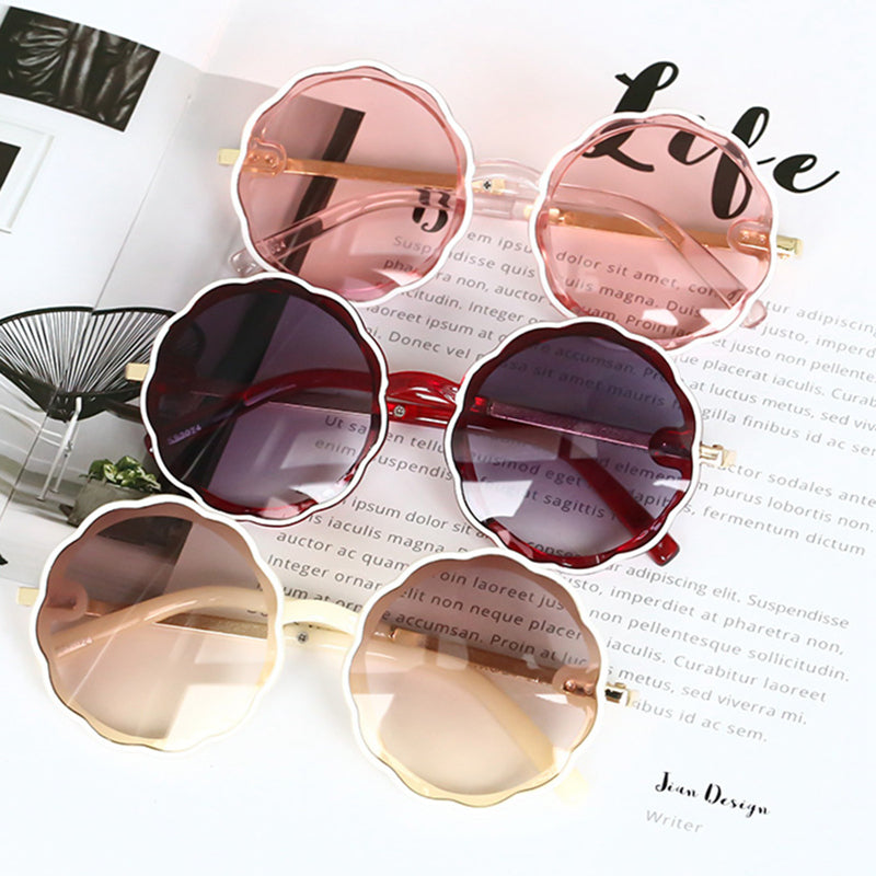 Lunettes de soleil vintage rondes cadre vague – enfants Carvose Chic
